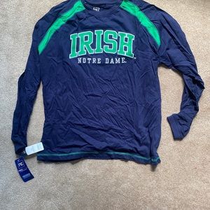 Notre Dame Fighting Irish Long Sleeve T Shirt Xl Blue